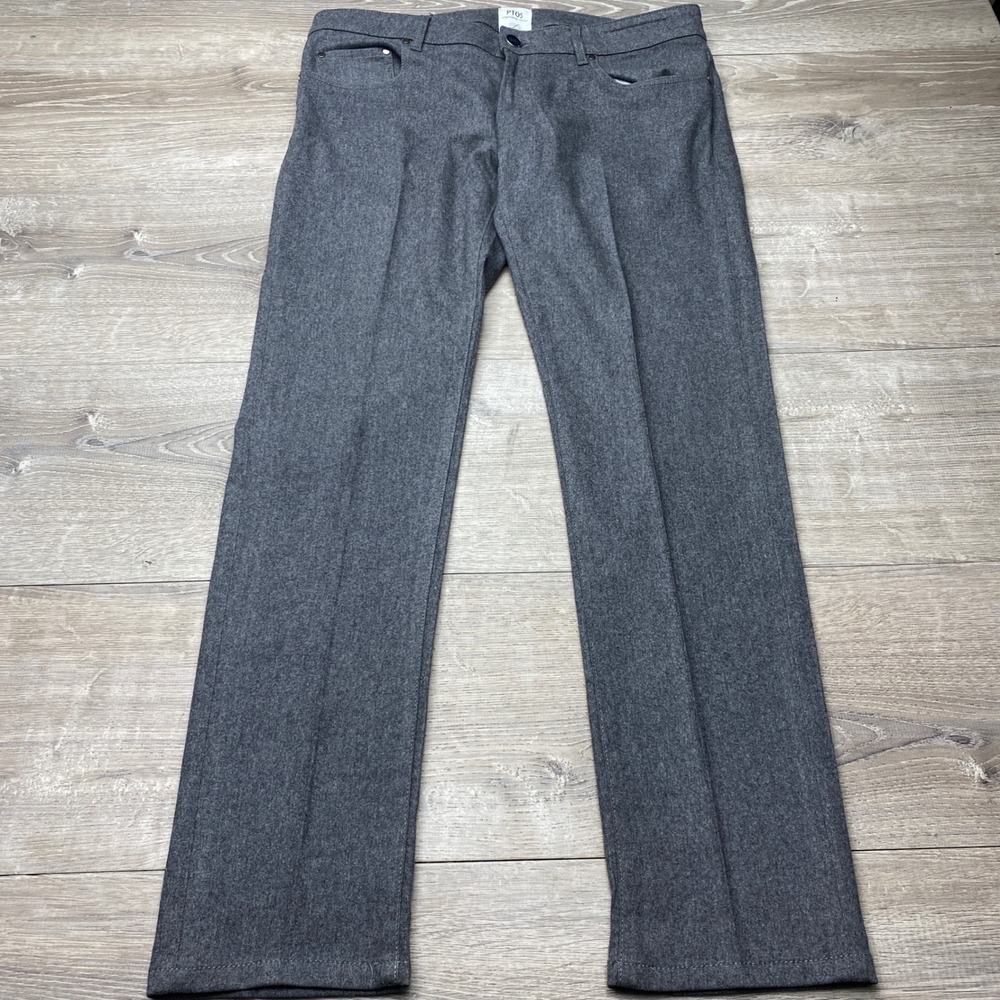 PT05 Pants Soul Mens 34x30 Grey‎ Cotton Slim Fit Five Pocket Trousers Made Italy